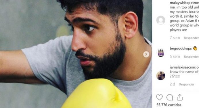 Amir Khan desdenha da invencibilidade de campeão mundial de boxe às vésperas de duelo