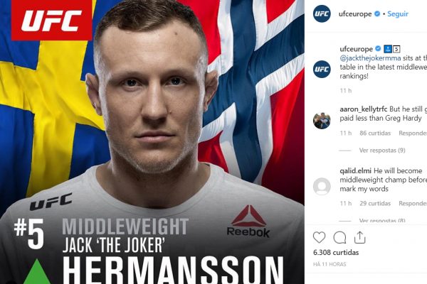 Após UFC Dinamarca, Jack Hermansson já mira próximo duelo: “Gostaria de enfrentar o Borrachinha”