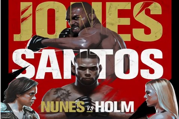 UFC divulga pôster de evento com Jones vs. ‘Marreta’ e Amanda vs. Holm; veja
