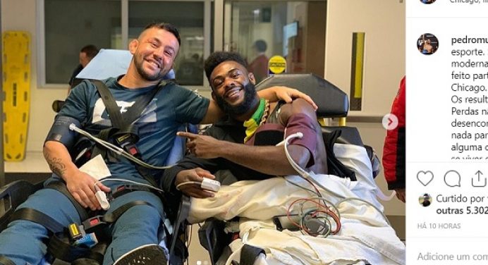 Em hospital, Munhoz posa ao lado de algoz no UFC Chicago: “Somos gladiadores”