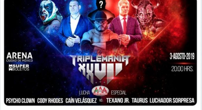 Cain Velasquez estreia no telecatch mexicano em combate de trios