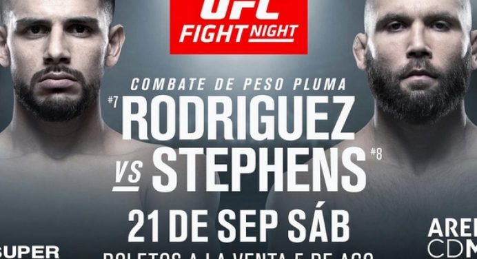 UFC anuncia Yair Rodríguez vs Jeremy Stephens como luta principal de card no México