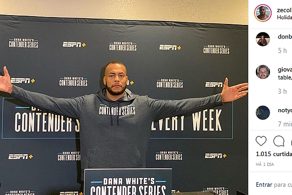 ‘Zé Colmeia’ garante contrato com o UFC ao finalizar no ‘Contender Series”