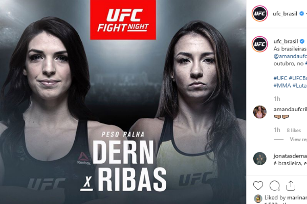 UFC confirma duelo entre Mackenzie Dern e Amanda Ribas