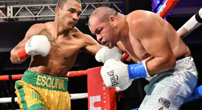 Esquiva Falcão vence argentino por nocaute técnico e segue invicto no boxe