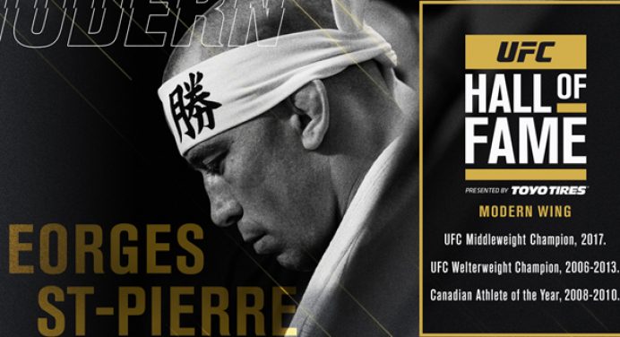 UFC anuncia Georges St-Pierre como novo membro do Hall da Fama