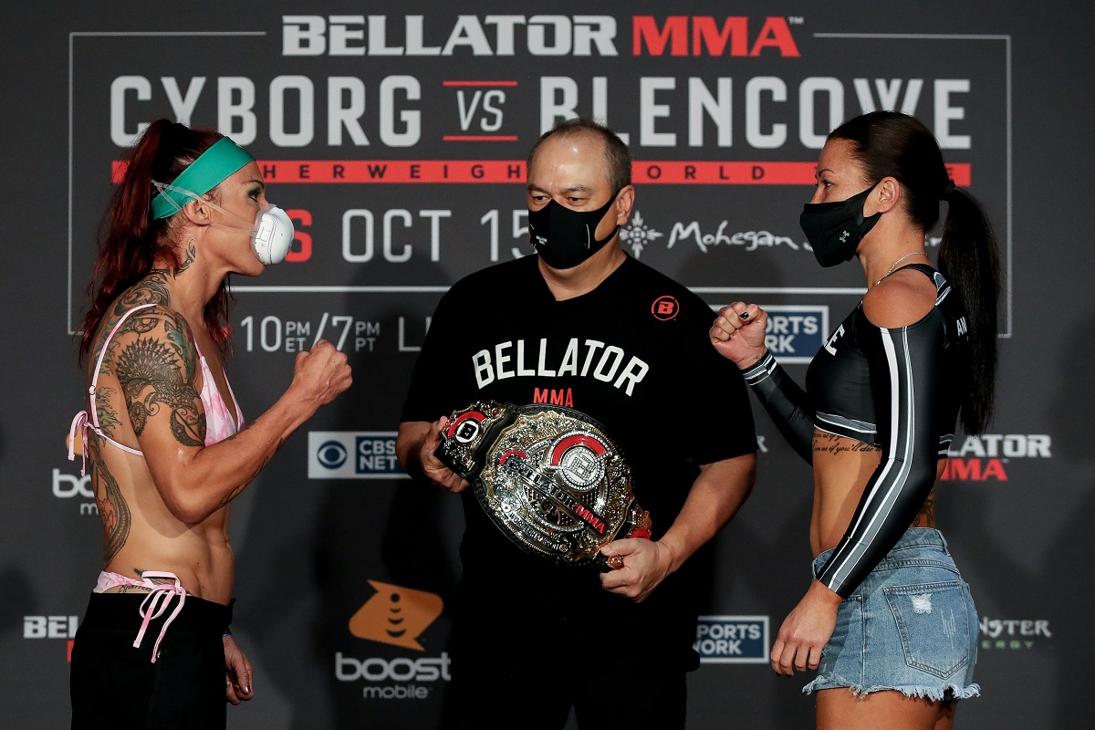 Cris ‘Cyborg’ e Arlene Blencowe batem o peso e confirmam luta principal no Bellator