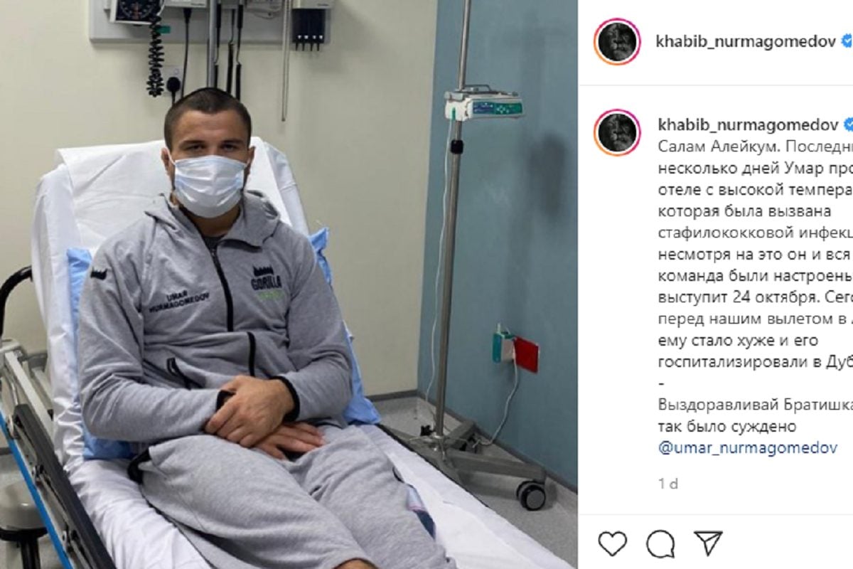 Primo de Khabib é hospitalizado com infecção e desfalca UFC 254 neste sábado