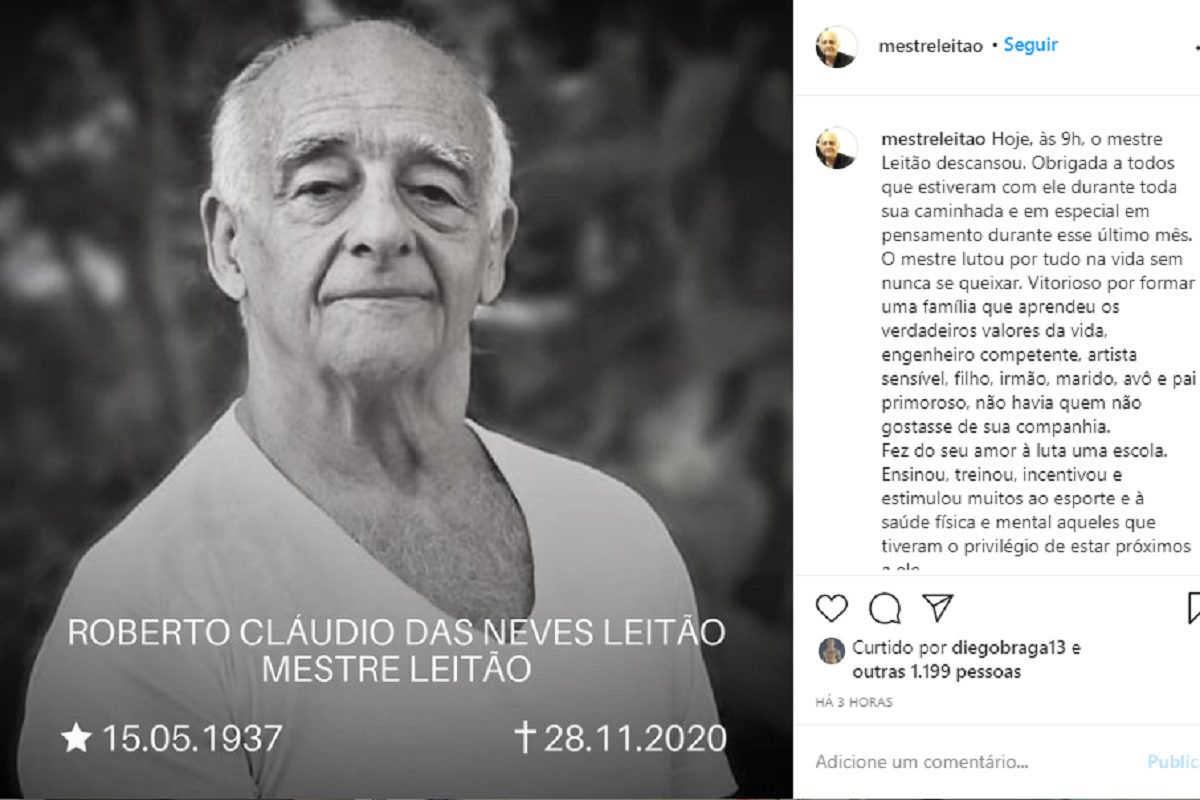 Mestre Roberto Leitão falece aos 83 anos após perder batalha contra a COVID-19