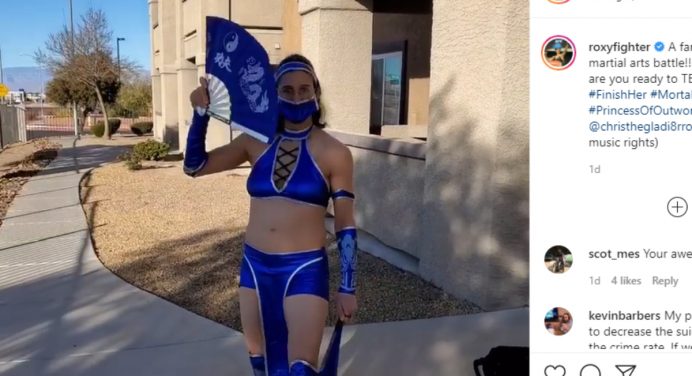 Lutadora do UFC incorpora personagem de ‘Mortal Kombat’ e desafia Viviane Araújo