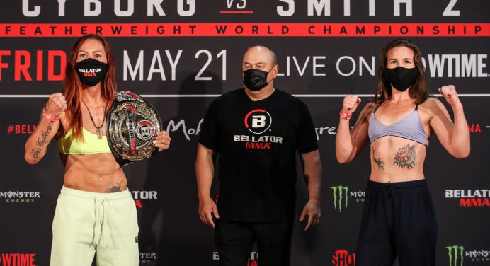 Cris ‘Cyborg’ e Leslie Smith batem peso e confirmam disputa de título no Bellator 259