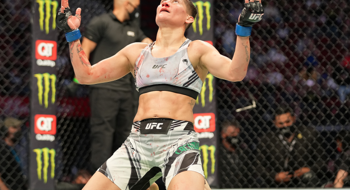 Priscila ‘Pedrita’ e Wellington Turman levam R$ 270 mil em prêmios bônus no UFC