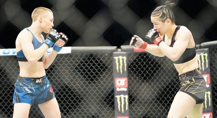 Rose Namajunas e Zhang Weili fazem revanche pelo título dos palhas no UFC 268