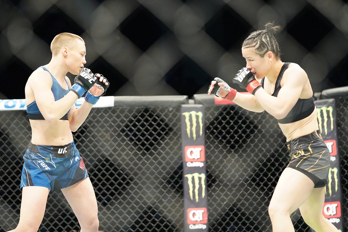 Rose Namajunas e Zhang Weili fazem revanche pelo título dos palhas no UFC 268