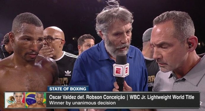 Robson Conceição começa melhor, mas cansa e perde disputa de título mundial