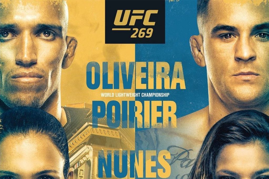 Pôster oficial do UFC 269 destaca brasileiros em disputas de título