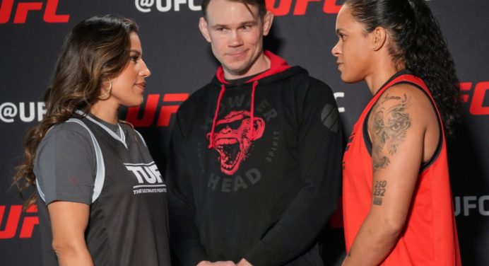 Amanda Nunes e Julianna Peña se encaram em coletiva de lançamento do TUF