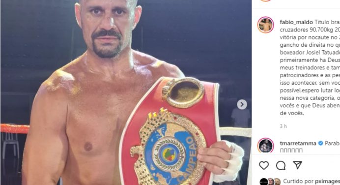 Ex-UFC, Fábio Maldonado nocauteia e conquista título brasileiro de boxe