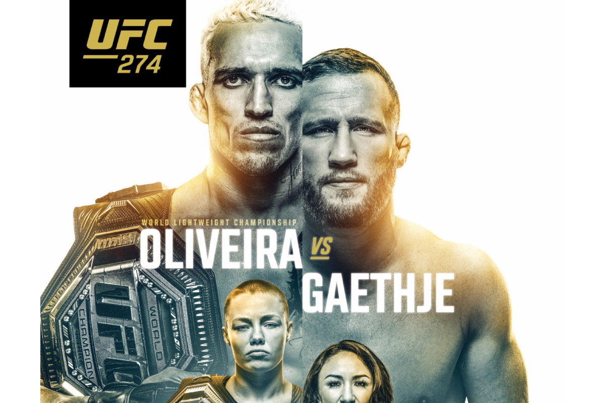 Pôster oficial do UFC 274 destaca disputa de título entre ‘Do Bronx’ e Gaethje