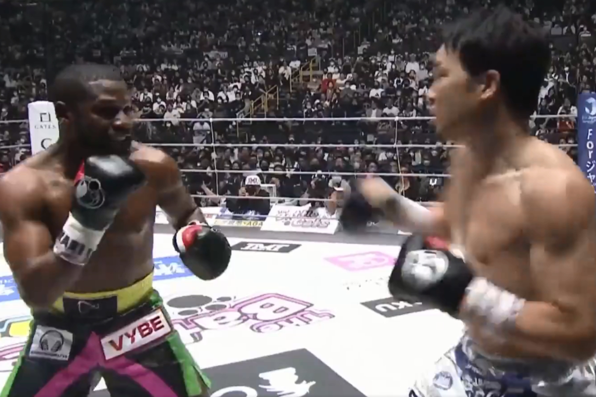Mayweather nocauteia astro do MMA japonês em luta de exibição no boxe; veja