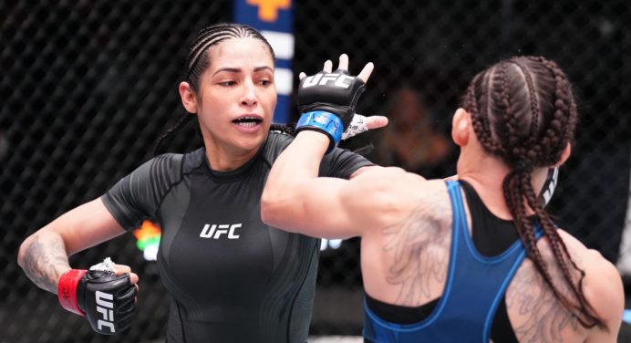 47 segundos! Polyana Viana aplica nocaute relâmpago no UFC Vegas 64