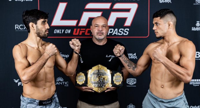 Lutadores batem o peso e confirmam disputas de título do LFA 151