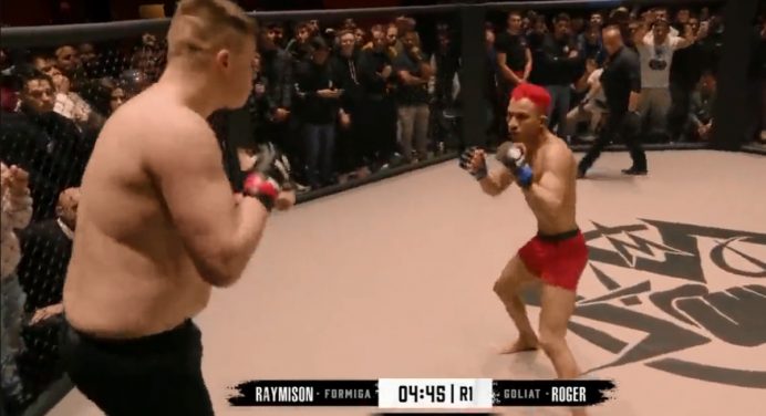 Davi vs Golias! Brasileiro de 57 kg finaliza gigante de 120 kg em luta na Espanha