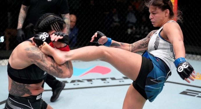 Mayra Sheetara domina veterana e vence por finalização no UFC Vegas 69