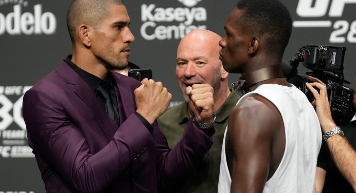 Rivais históricos, Alex Poatan e Israel Adesanya se divertem lado a lado no UFC 312; veja
