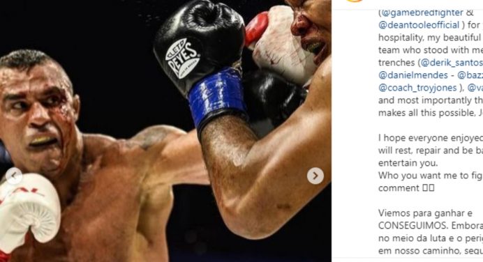 Belfort revela que lesão atrapalhou chance de nocautear Jacaré no Gamebred Boxing