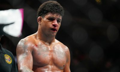 Cabisbaixo, Gilbert Durinho lamenta derrota no UFC 288.