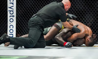 Jailton Malhadinho aplica um mata-leão em Jair Rozenstruik no UFC Charlotte