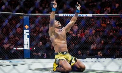 Jailton Malhadinho celebra vitória por finalização no UFC Charlotte