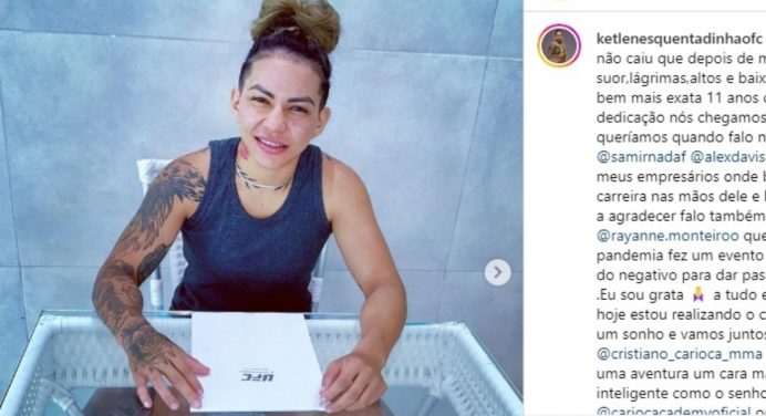 Ex-campeã do Invicta, Ketlen Esquentadinha assina contrato com o UFC