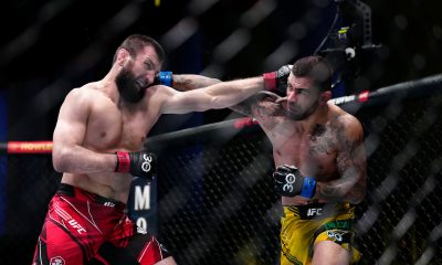 Elizeu Capoeira e Abubakar Nurmagomedov trocam golpes no UFC Vegas 74.