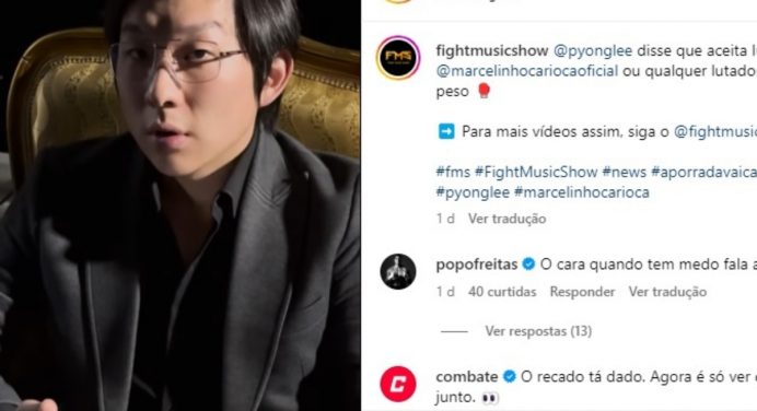 Pyong Lee expressa interesse em lutar no Fight Music Show