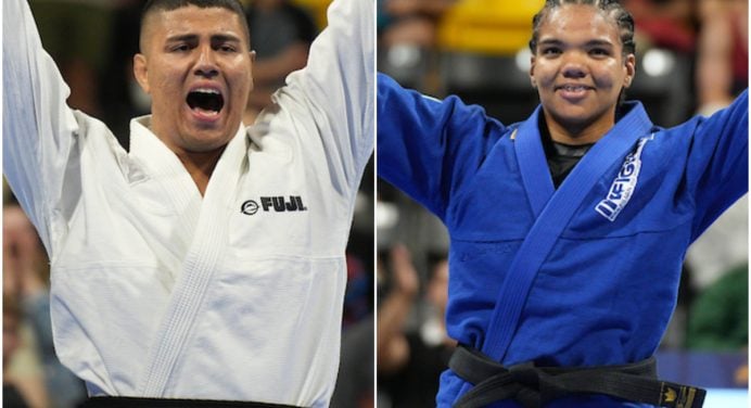 Domínio absoluto! Dupla brasileira brilha e conquista ouro duplo no Mundial de Jiu-Jitsu