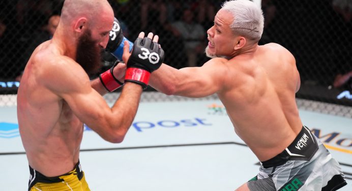 De virada e com Do Bronx no corner, Elves Brener nocauteia rival no UFC Vegas 76