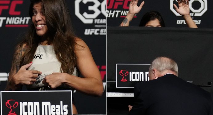Mayra Sheetara se pesa sem roupa para vencer a balança e confirma main event do UFC Vegas 77