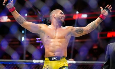 Vitor Petrino celebra vitória no UFC 290