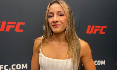 Jaqueline Amorim posa para foto no media day do UFC Vegas 78.