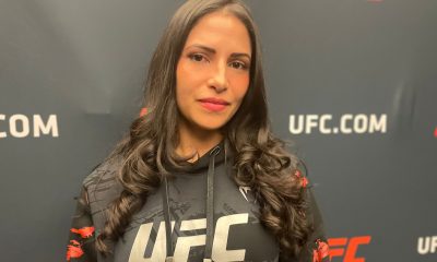 Polyana Viana posa para foto no media day do UFC Vegas 78.