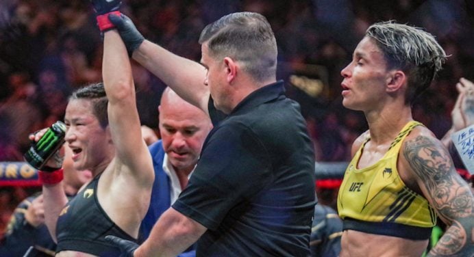 Dominância! Zhang Weili quebra dois recordes em vitória sobre Amanda Lemos no UFC 292