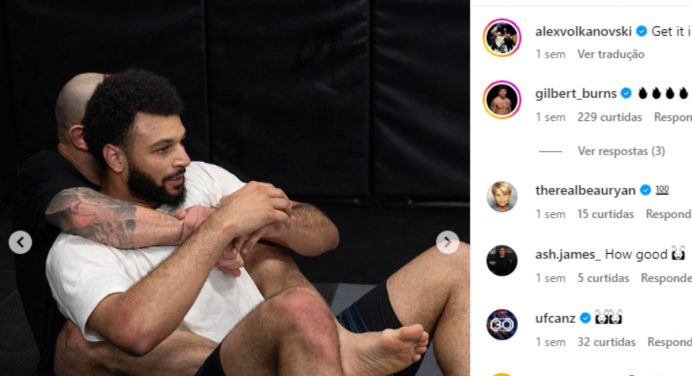 Campeão da NBA vence desafio ao evitar ser finalizado por Volkanovski; veja