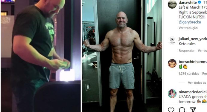 Secret juice? Dana White viraliza ao mostrar ‘antes e depois’ de transformação física; veja