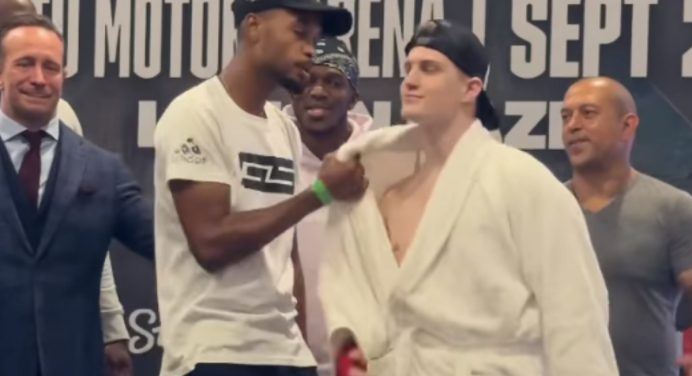 Provocador, rival tira filho de Anderson Silva do sério antes de luta de boxe; veja