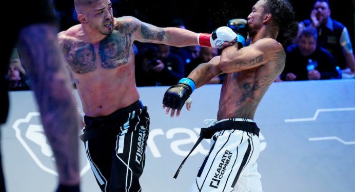 Em duelo acirrado, Anthony Pettis vence trilogia contra Ben Henderson no Karate Combat 43