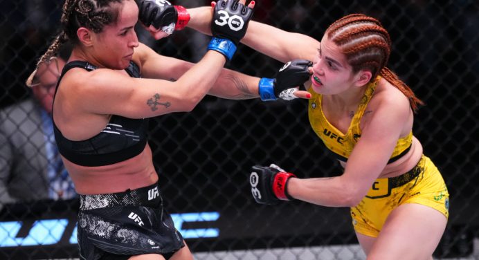 Em duelo de estreantes brasileiras, Talita Alencar vence Rayanne Amanda no UFC Vegas 83