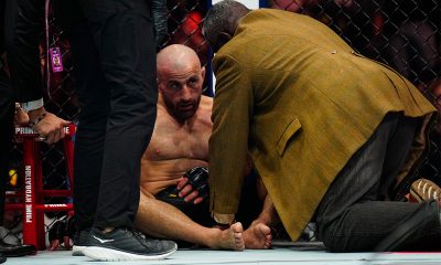 Alexander Volkanovski foi nocauteado por Ilia Topuria no UFC 298