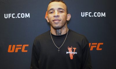 Rodolfo Vieira posa para fotos após conceder entrevista para a Ag Fight no UFC Apex